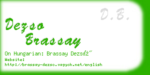 dezso brassay business card